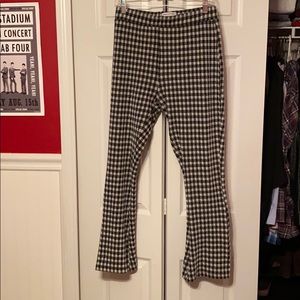 Urban Outfitters black/white plaid flared pants